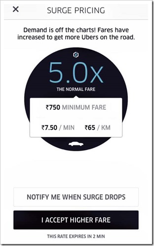 Uber price hike