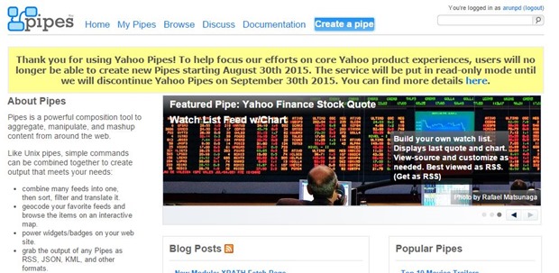 Yahoo Pipes