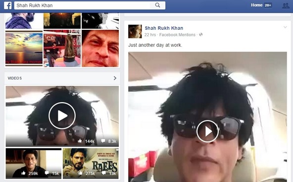Shahrukh Khan Facebook Mentions