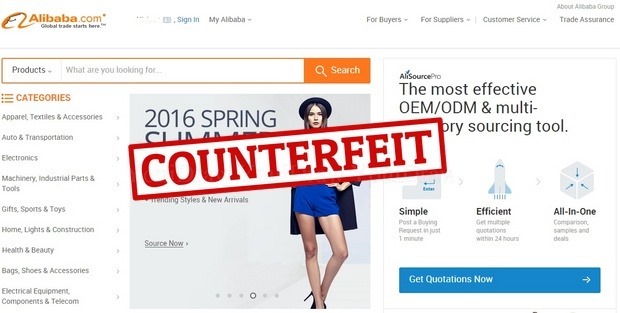 Alibaba Counterfeit products main