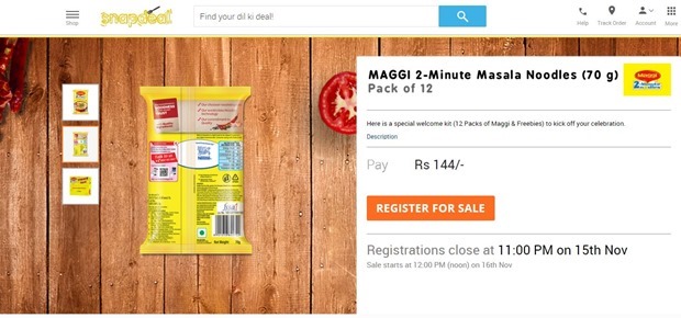 Snapdeal Maggi