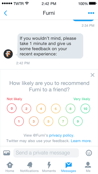 Customer feedback Twitter