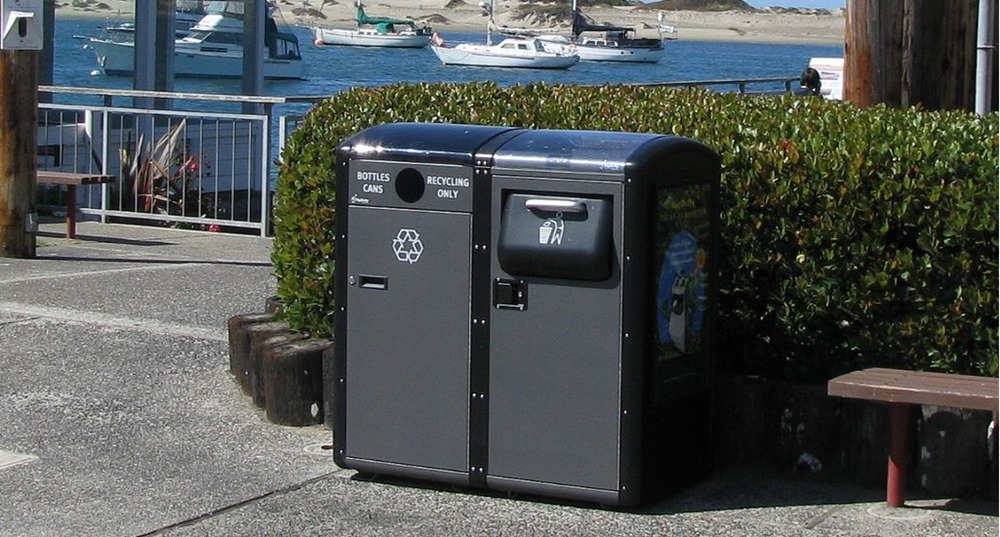 Solar powered Garbage Cans