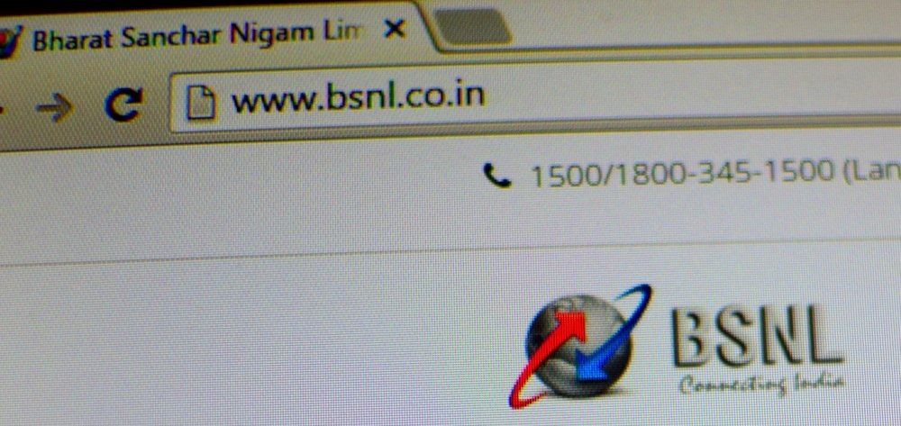 BSNL homepage Browser Snapshot