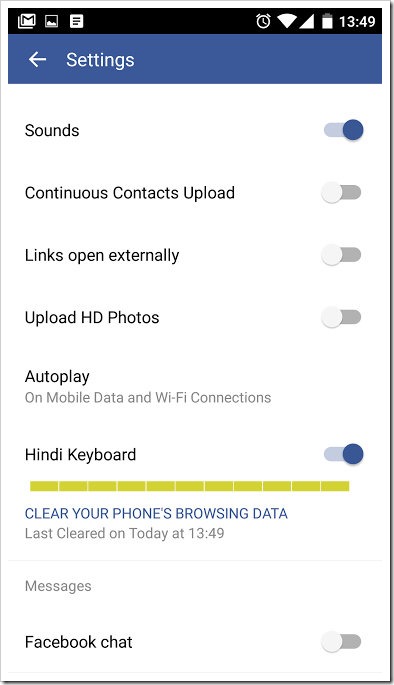 Facebook Hindi Keyboard