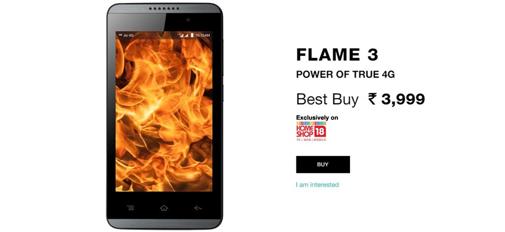 Reliance LYF Flame 3, Flame 4 VoLTE Smartphones Launched @ Rs 3,999!