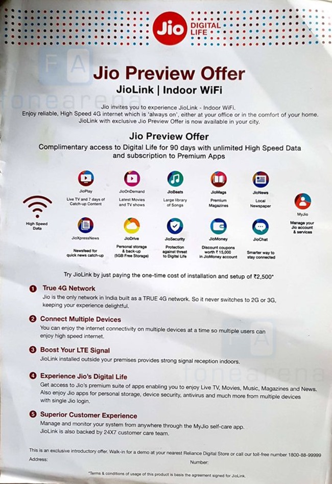 JioLink WiFi service Trak.in