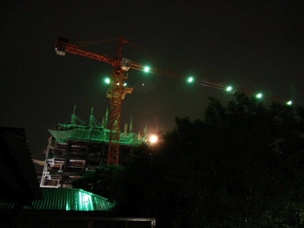 Night time crane Image
