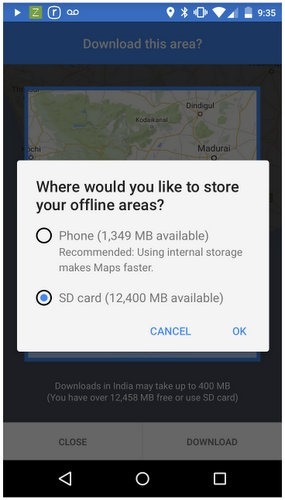 Google Maps Update- SD card support