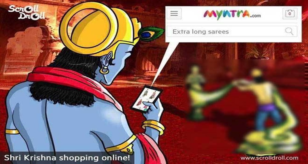 Religious Hooliganism Humiliates Myntra For A Cartoon They Didn’t Even Create; #BoycottMyntra Trends For Whole Day