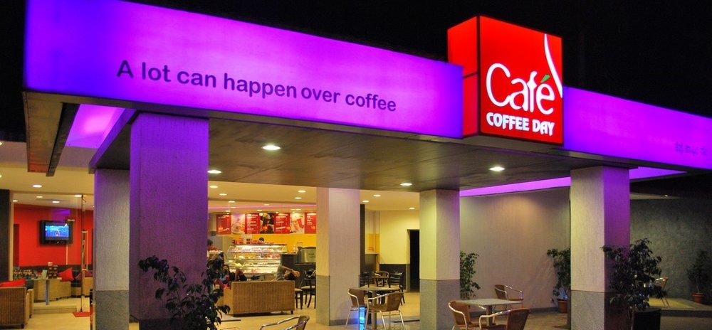 Cafe Coffee Day Store Night