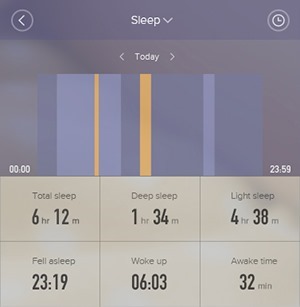 Mi Band 2 sleep tracker
