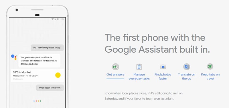 Google Pixel inbuilt assistant