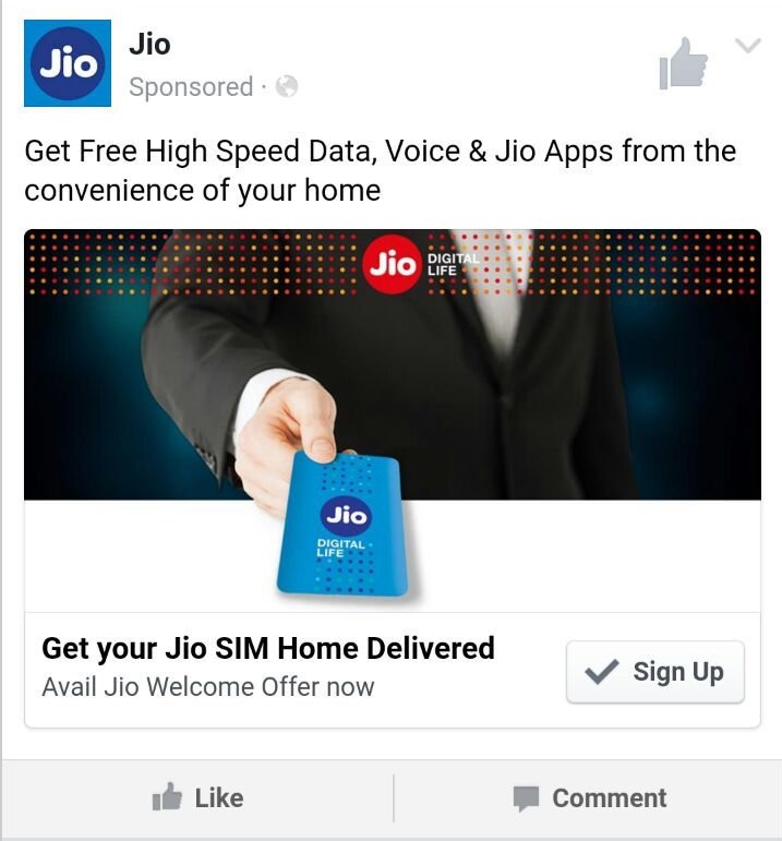 Jio ad preview