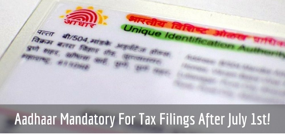 Govt To Make Aadhaar Mandatory For IT Filing After July 1st; Announces 39 More Initiatives Against Black Money Hoarders