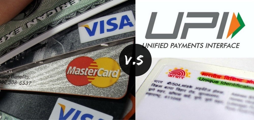 Visa Mastercard vs Aadhaar UPI