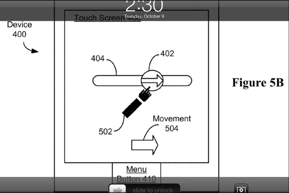 Apple Slide To Unlock Patent