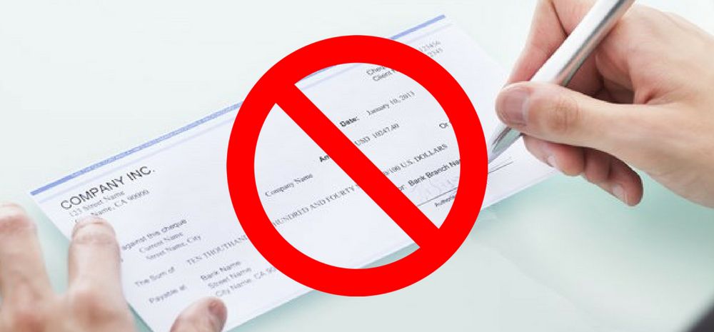 Cheques May Be Banned
