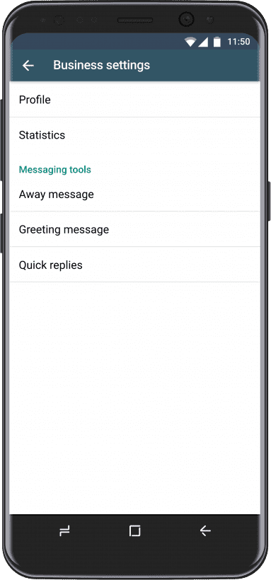 WhatsApp Business Settings