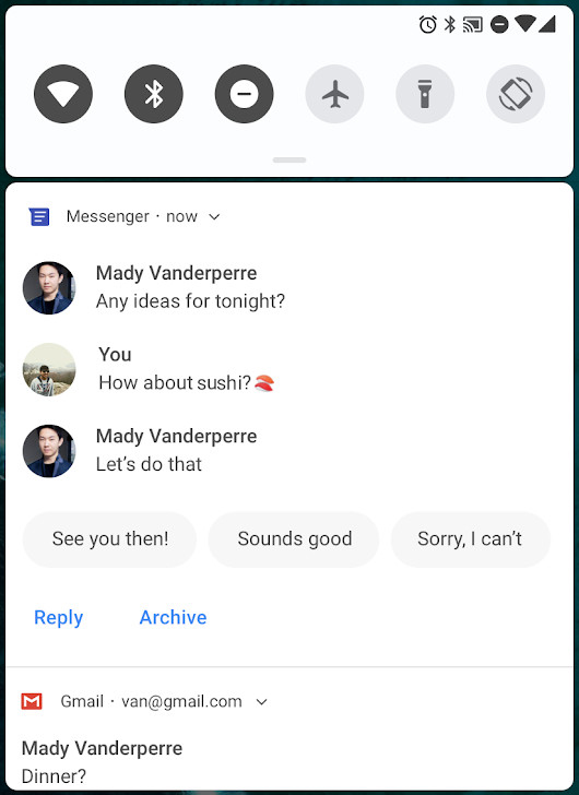 Android P: Quick Reply