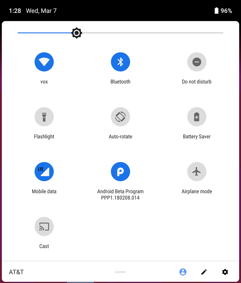 Android P: Improved Quick Settings