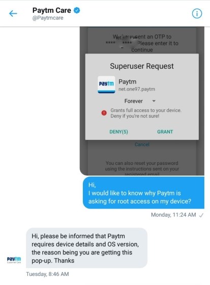 Paytm's Response To Beebom