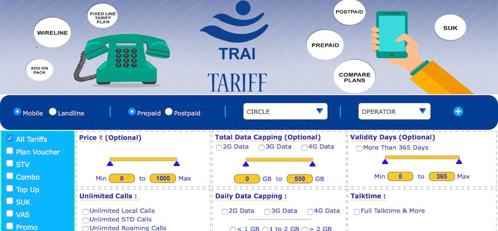 TRAI Launches Telecom Tariff Comparison Portal