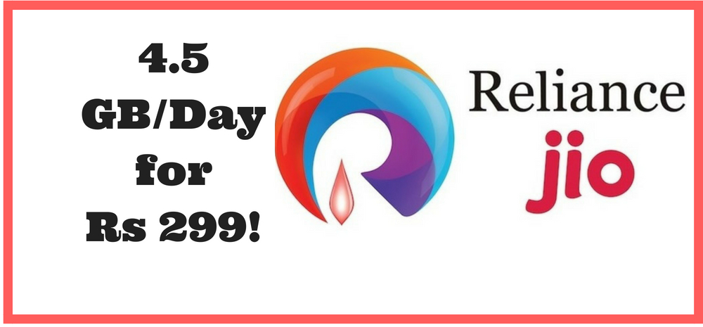 4.5 GB / day only for Rs 299!