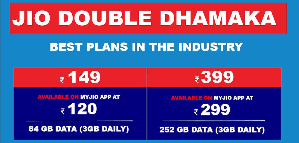 Jio's New Double Dhamaka Offer