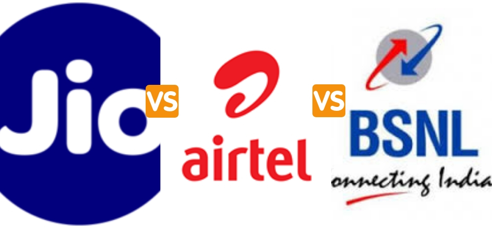 Jio Gigafiber vs Airtel V-Fiber vs BSNL Broadband