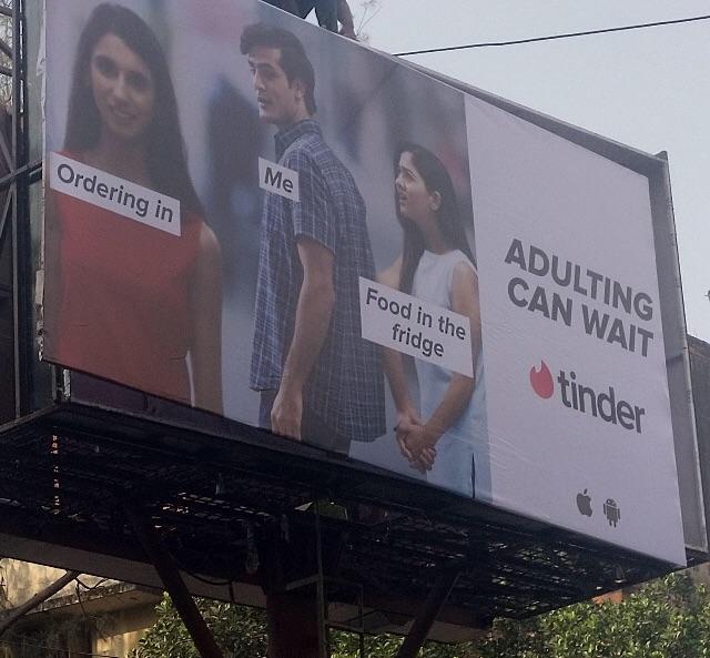 Tinder India ad in Bengaluru
