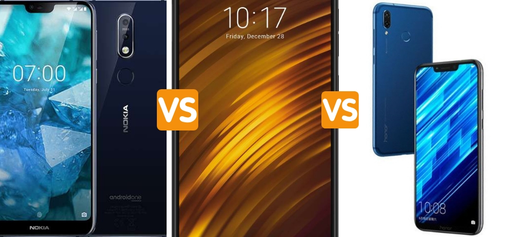 Nokia 7.1 vs Poco F1 vs Honor Play