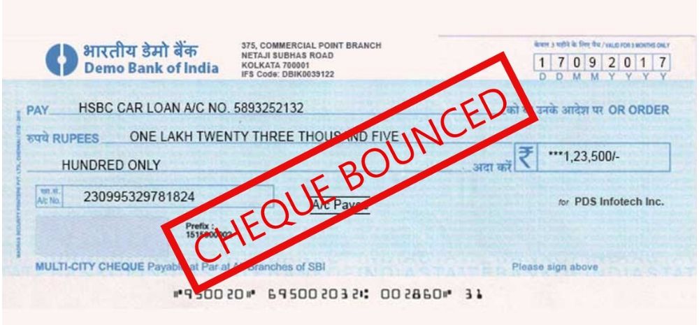 Jail term for bounced cheque