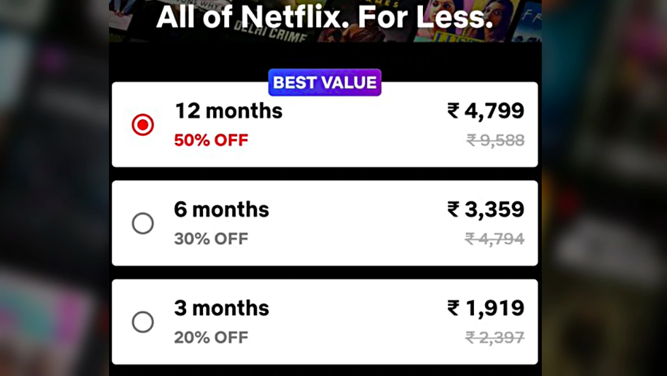 Netflix discounted plans (Source: NDTV)