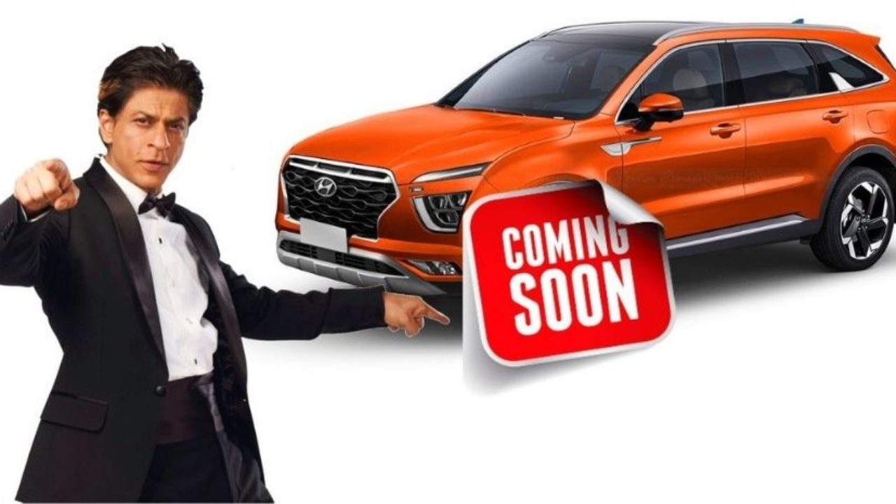 Shah Rukh Khan advertising an orange car