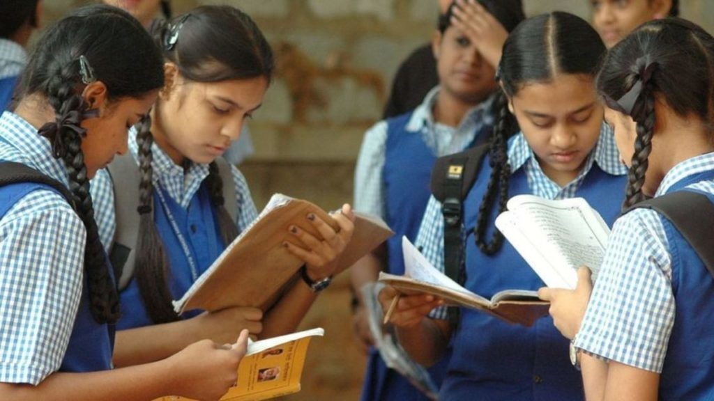 School students preparing for an exam