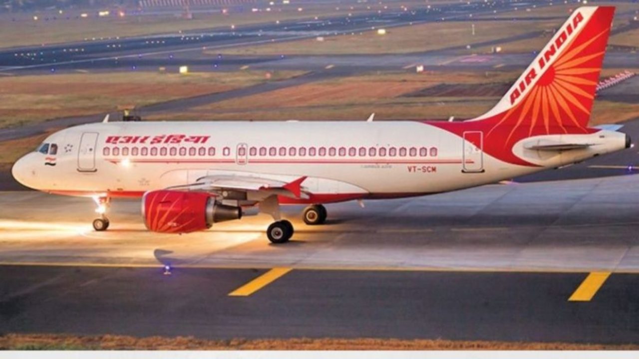 Air India plane on runway