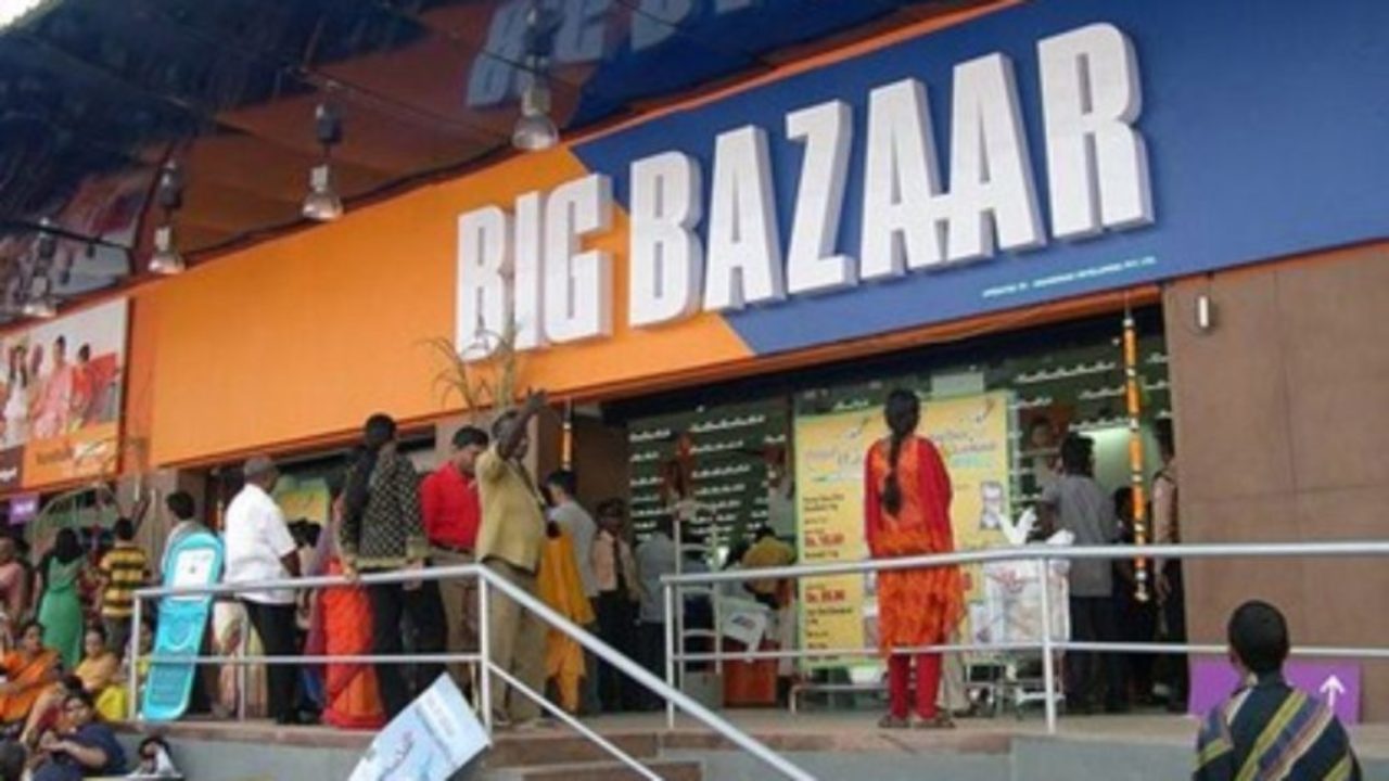 Outside a Big Bazaar store