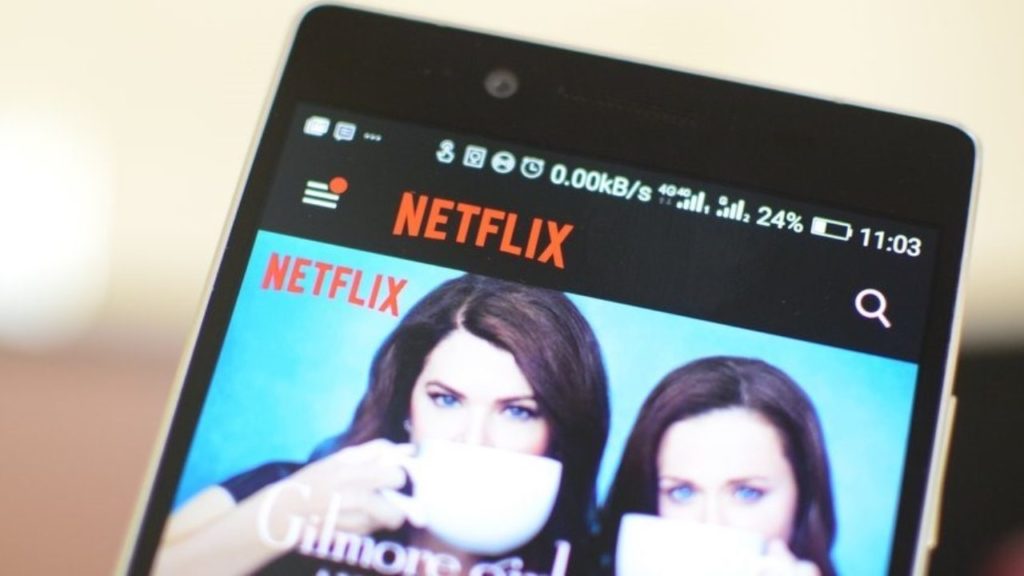 Netflix app on a phone screen