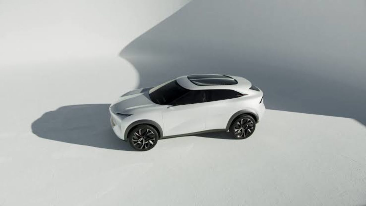 Concept image of a white electric car