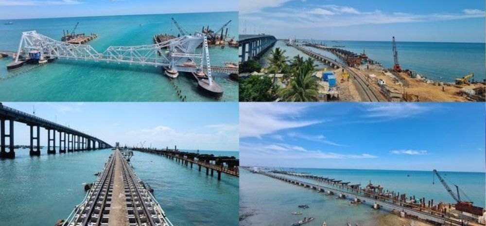 India's 1st Vertical Sea Bridge Is Now Almost Ready To Replace This 105-Year Old Bridge